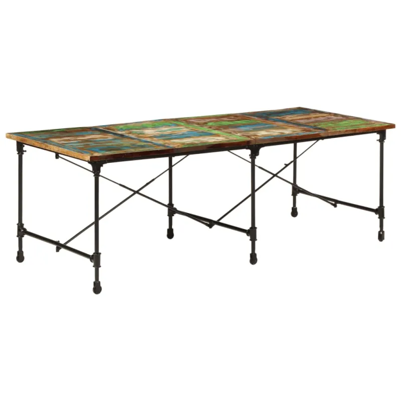 Valgomojo stalas, 220x90x77cm, perdirbtos medienos masyvas
