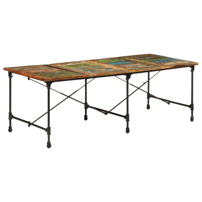 Valgomojo stalas, 220x90x77cm, perdirbtos medienos masyvas