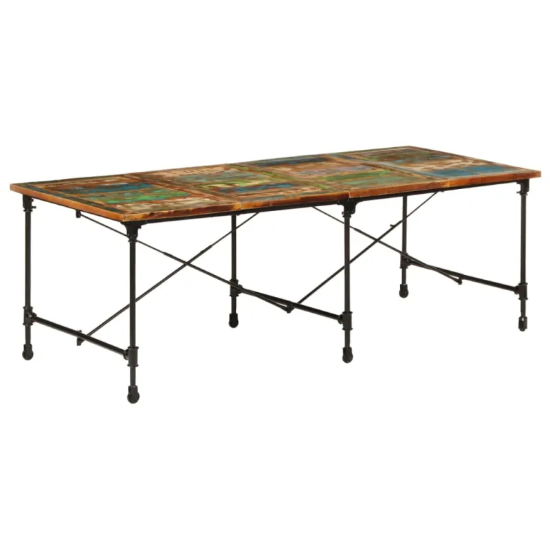 Valgomojo stalas, 220x90x77cm, perdirbtos medienos masyvas
