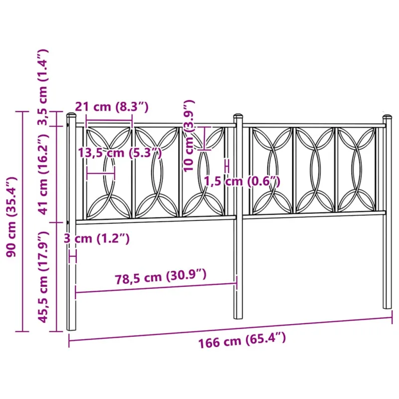 Metalinis pakaitinis galvūgalis, baltos spalvos, 150cm
