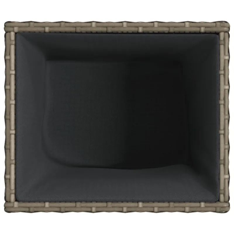 Sodo lovelis, pilkos spalvos, 36x30x32cm, poliratanas
