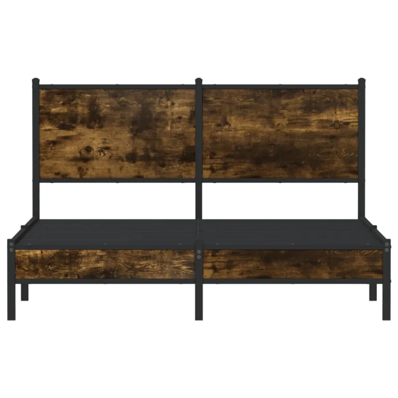 Lovos rėmas be čiužinio, dūminio ąžuolo, 140x200cm, metalas
