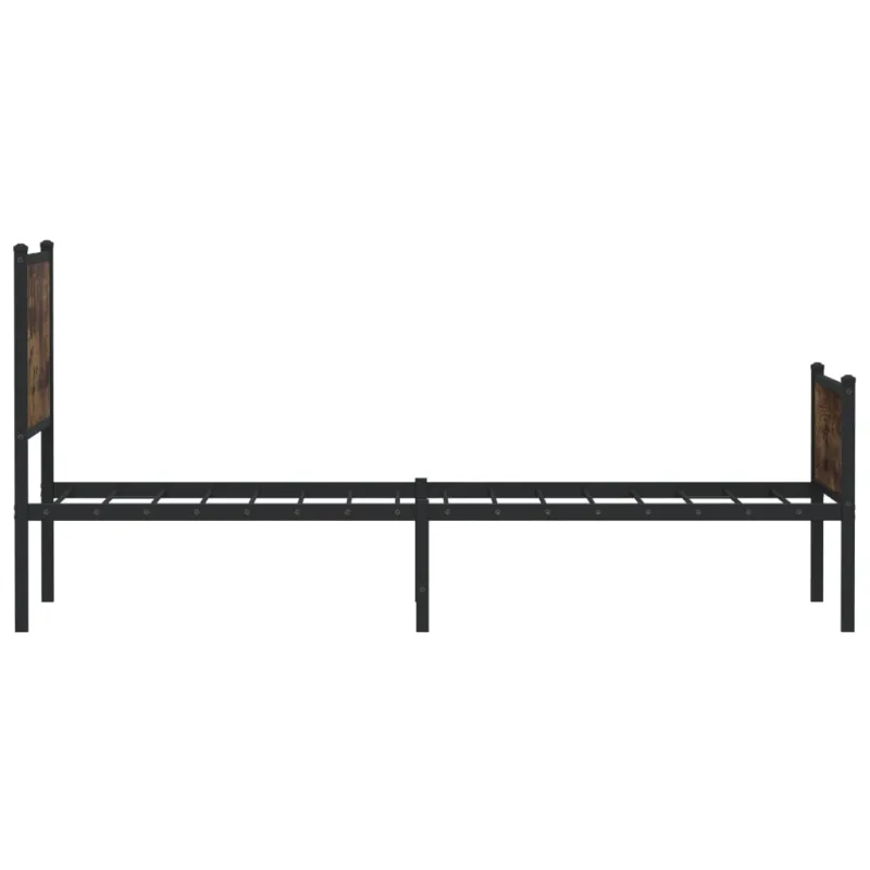 Lovos rėmas be čiužinio, dūminio ąžuolo, 80x200cm, metalas