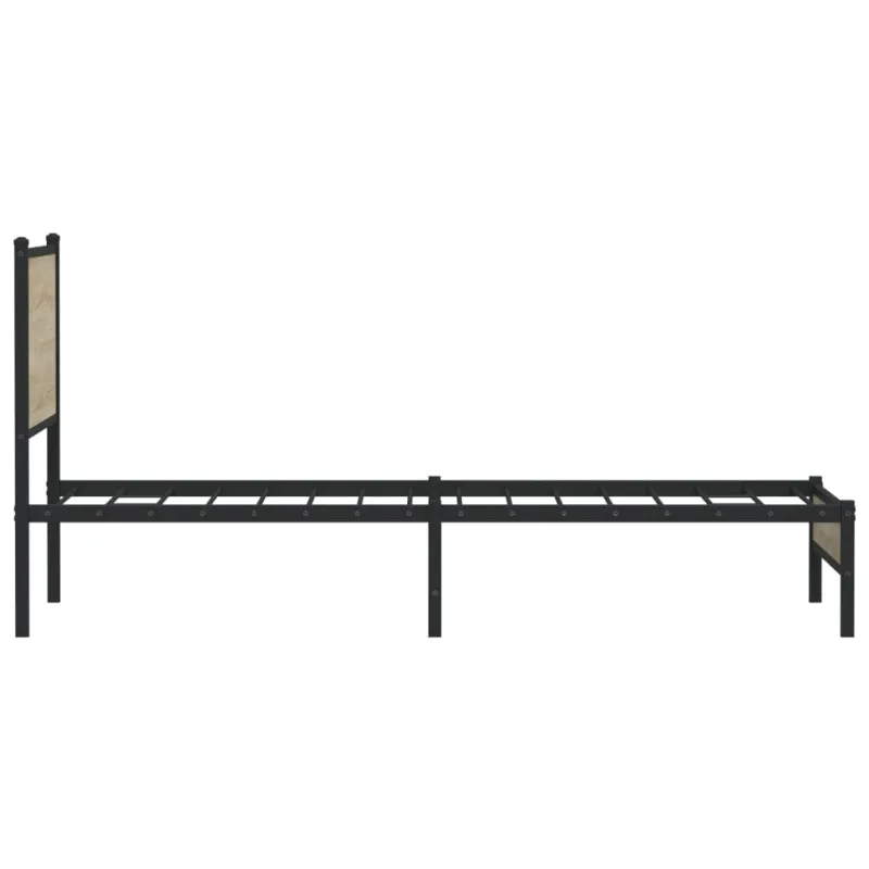 Lovos rėmas be čiužinio, sonoma ąžuolo, 100x190cm, metalas