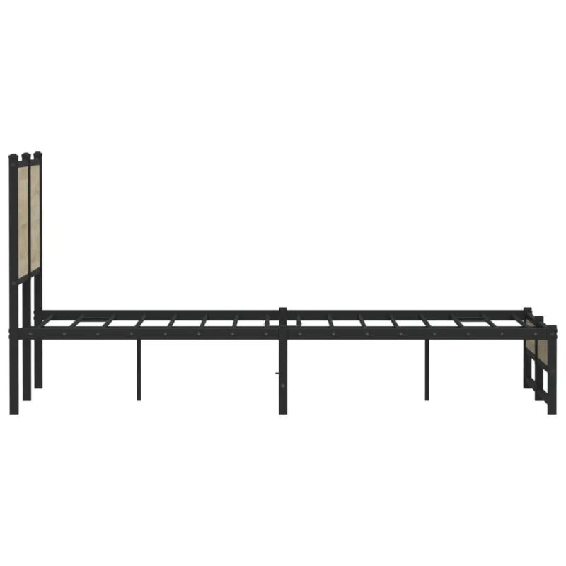 Lovos rėmas be čiužinio, sonoma ąžuolo, 120x190cm, metalas