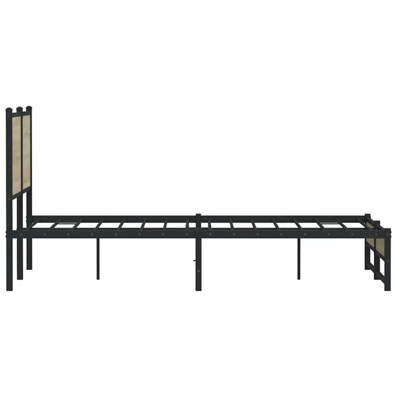 Lovos rėmas be čiužinio, sonoma ąžuolo, 150x200cm, metalas