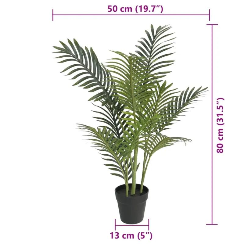 Dirbtinė palmė, žalia, 80cm, PP