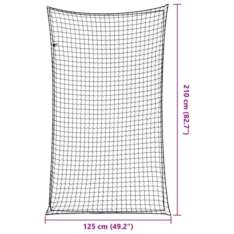 Priekabos tinklas su elastine virve, juodas, 2,1x1,25m, PP