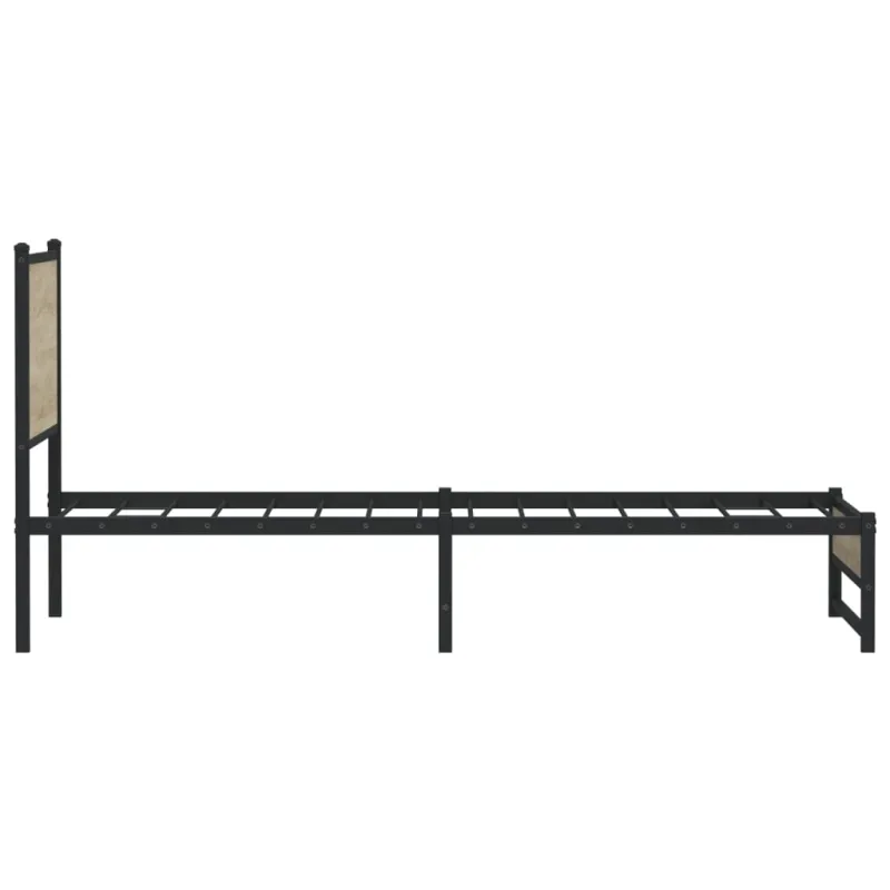 Lovos rėmas be čiužinio, sonoma ąžuolo, 100x200cm, metalas