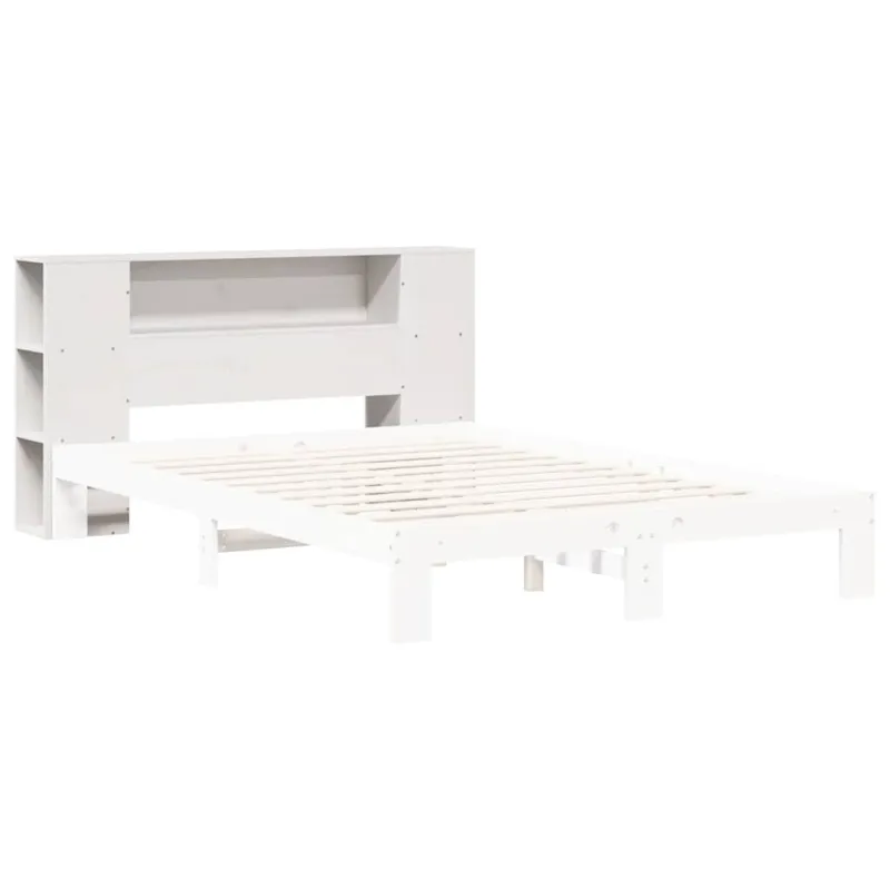 Galvūgalis su daiktų laikymo vieta, baltas, 135cm, pušis