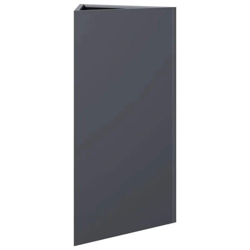 Sodo lovelis, antracito, 40x34,5x75cm, plienas, trikampis