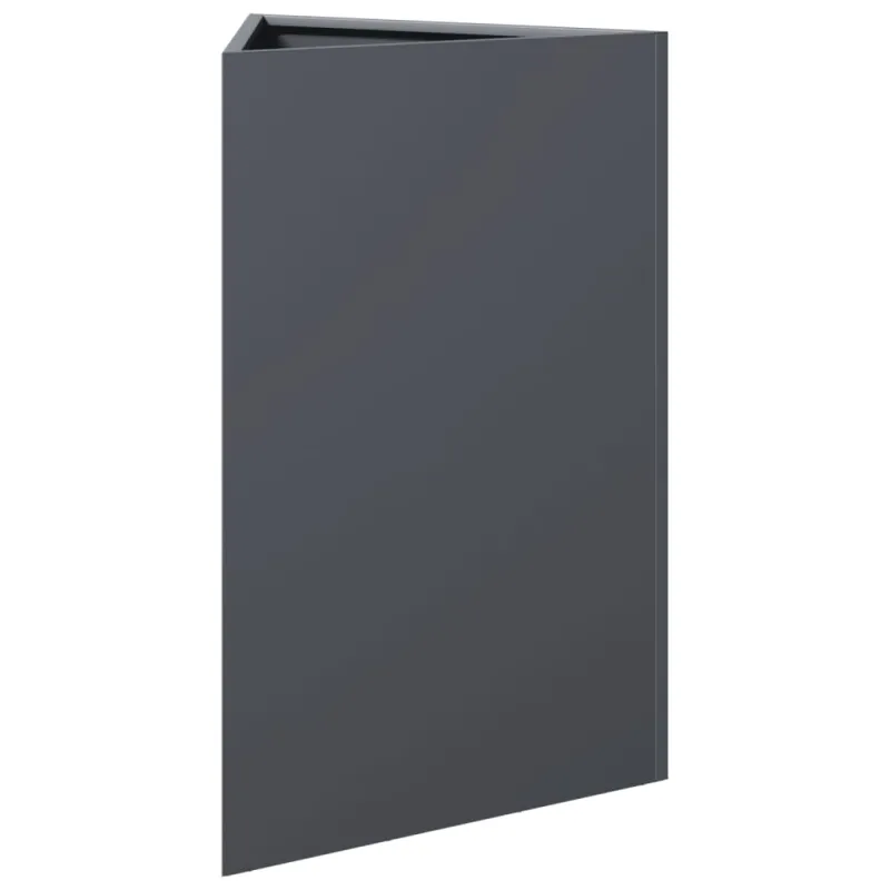Sodo lovelis, antracito, 50x43x75cm, plienas, trikampis