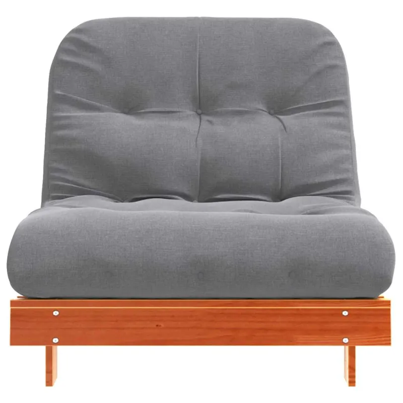 Futono sofa-lova su čiužiniu, vaško ruda, 80x206x11cm, pušis