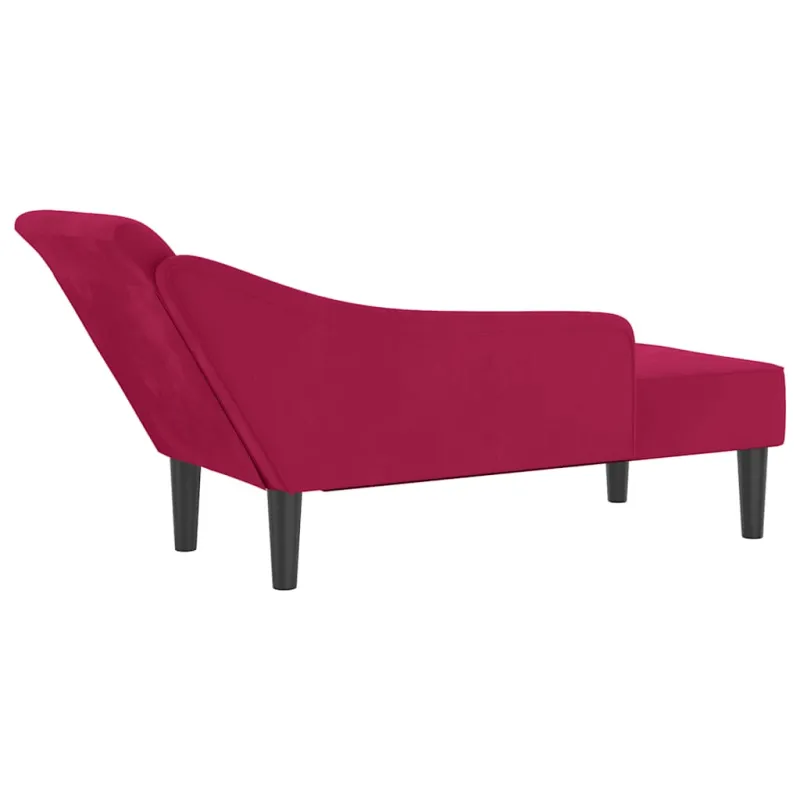 Poilsio sofa su pagalvėlėmis, raudonojo vyno spalvos, aksomas