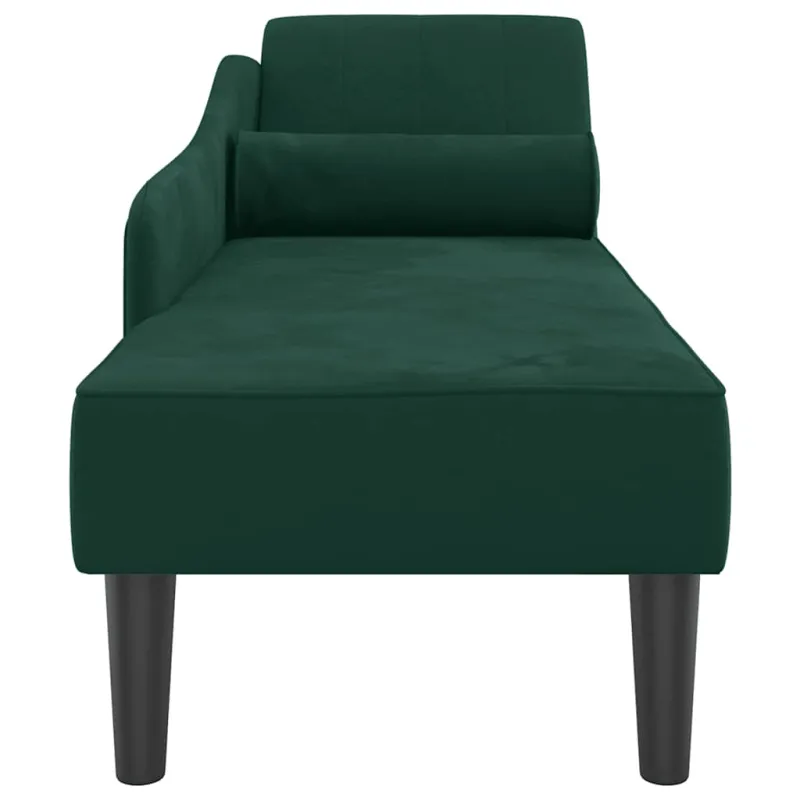 Poilsio sofa su pagalvėlėmis, tamsiai žalios spalvos, aksomas