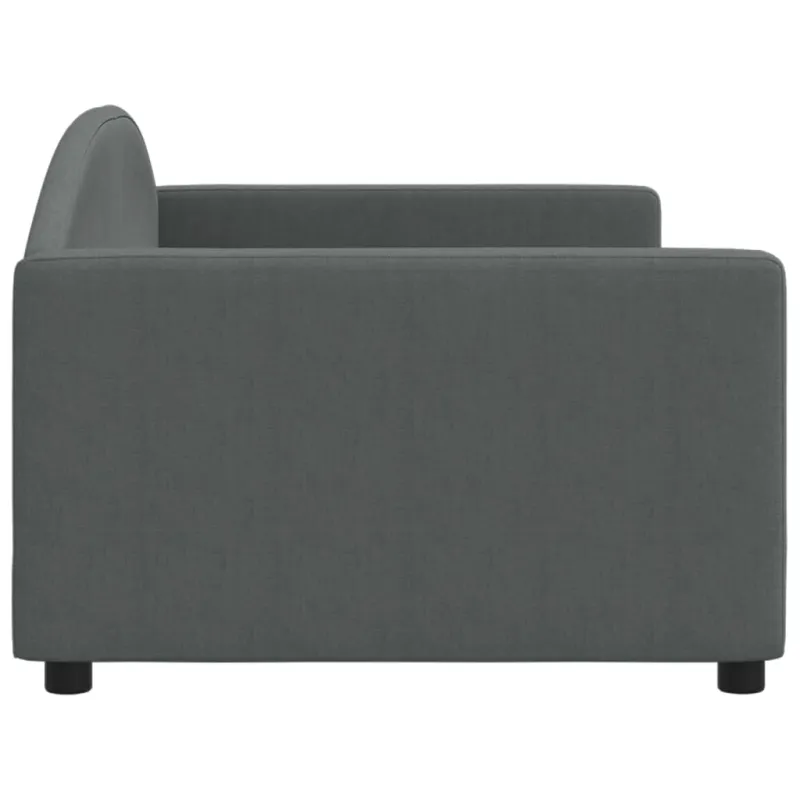 Sofa, tamsiai pilkos spalvos, 90x200cm, audinys