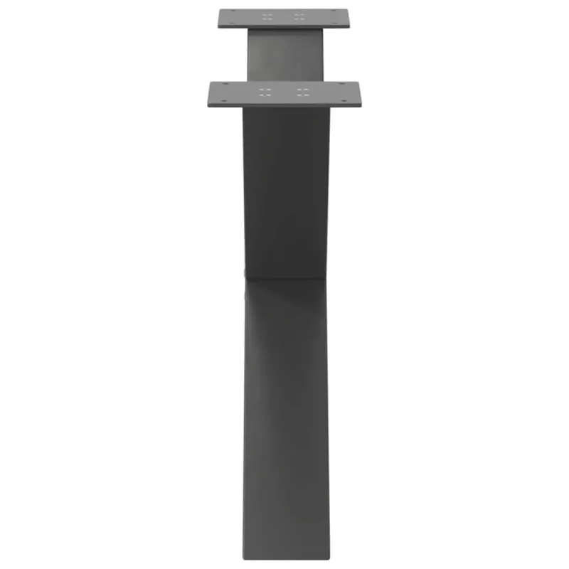 Kavos staliuko kojelės, 2 vnt., antracito spalvos, 70x(42-43) cm, plienas