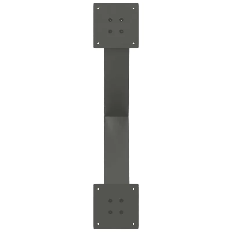 Kavos staliuko kojelės, 2 vnt., antracito spalvos, 70x(42-43) cm, plienas