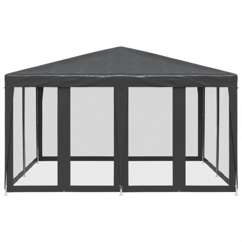 Proginė palapinė su 8 sienomis, antracito, 4x4m, HDPE