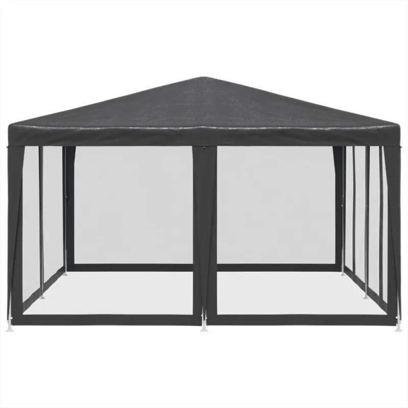 Proginė palapinė su 8 sienomis, antracito, 4x4m, HDPE