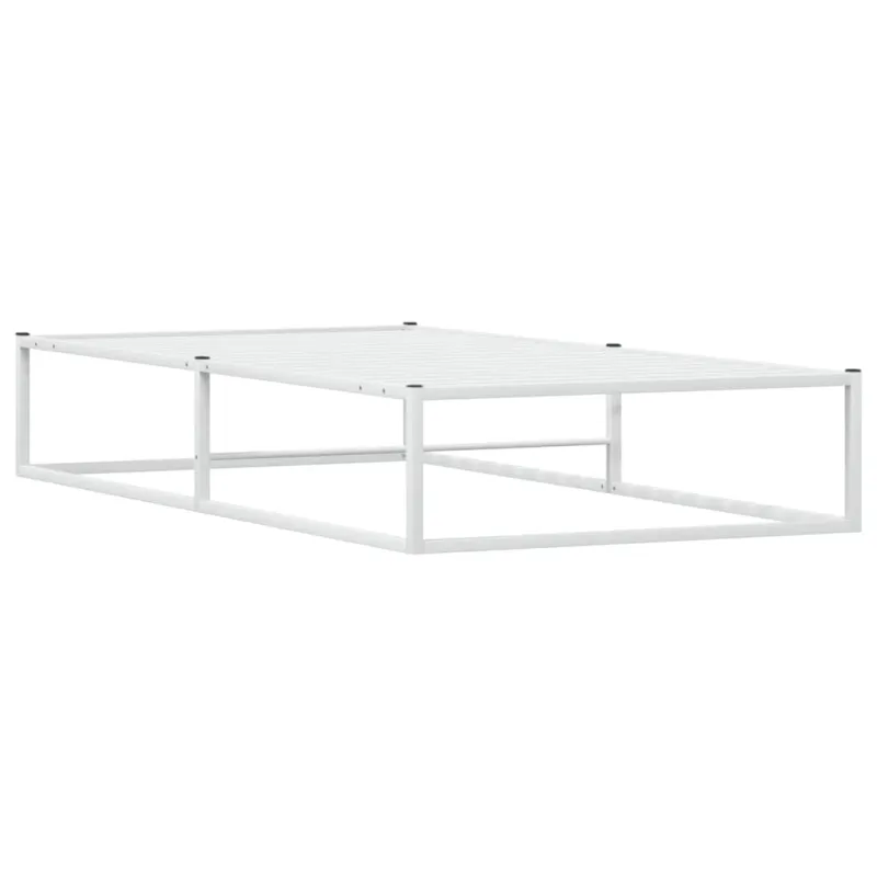 Lovos rėmas be čiužinio, baltas, 90x200cm, metalas