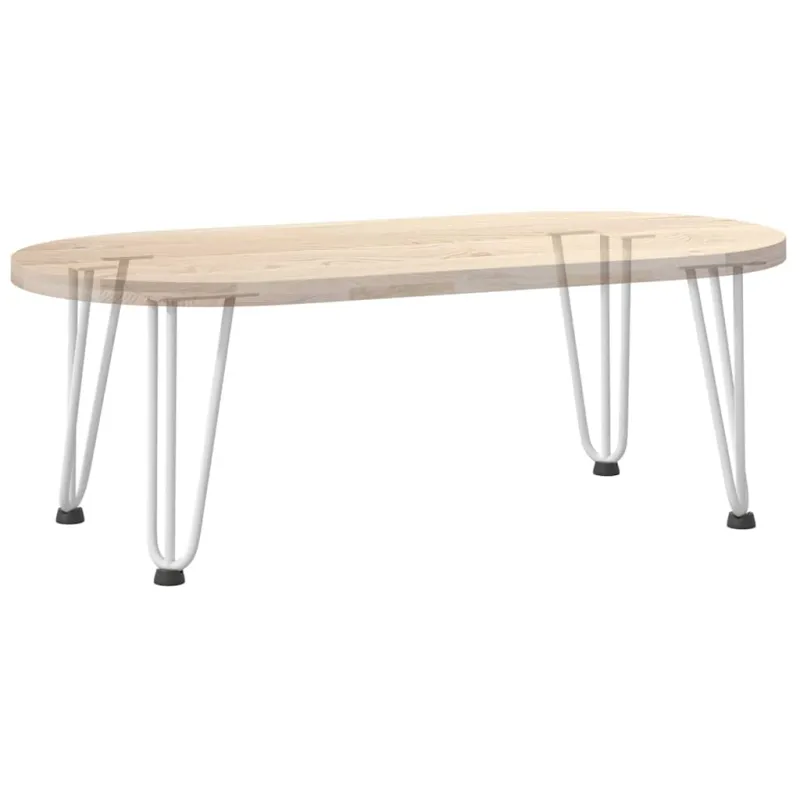 Kavos staliuko kojelės, 4 vnt., baltos, 30 cm, plienas, segtukai