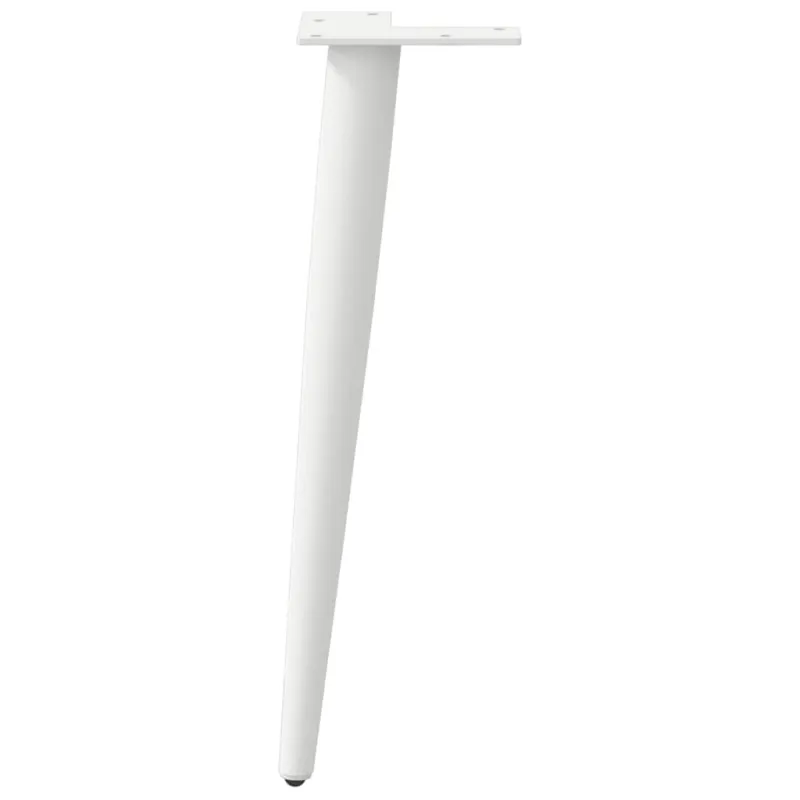 Kavos staliuko kojelės, 4 vnt., baltos, 42-43 cm, plienas, kūginės formos