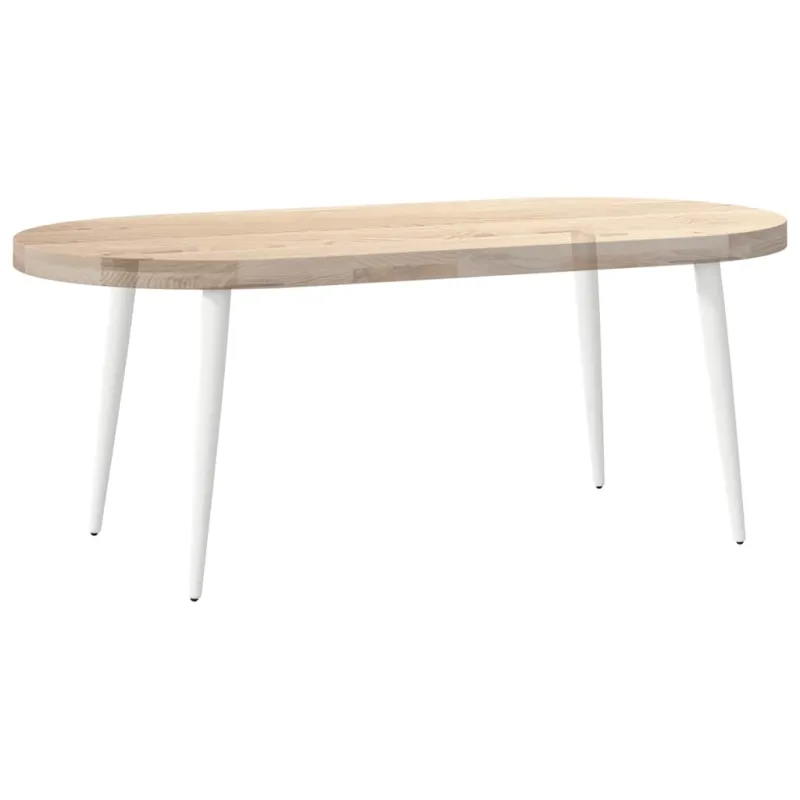Kavos staliuko kojelės, 4 vnt., baltos, 42-43 cm, plienas, kūginės formos
