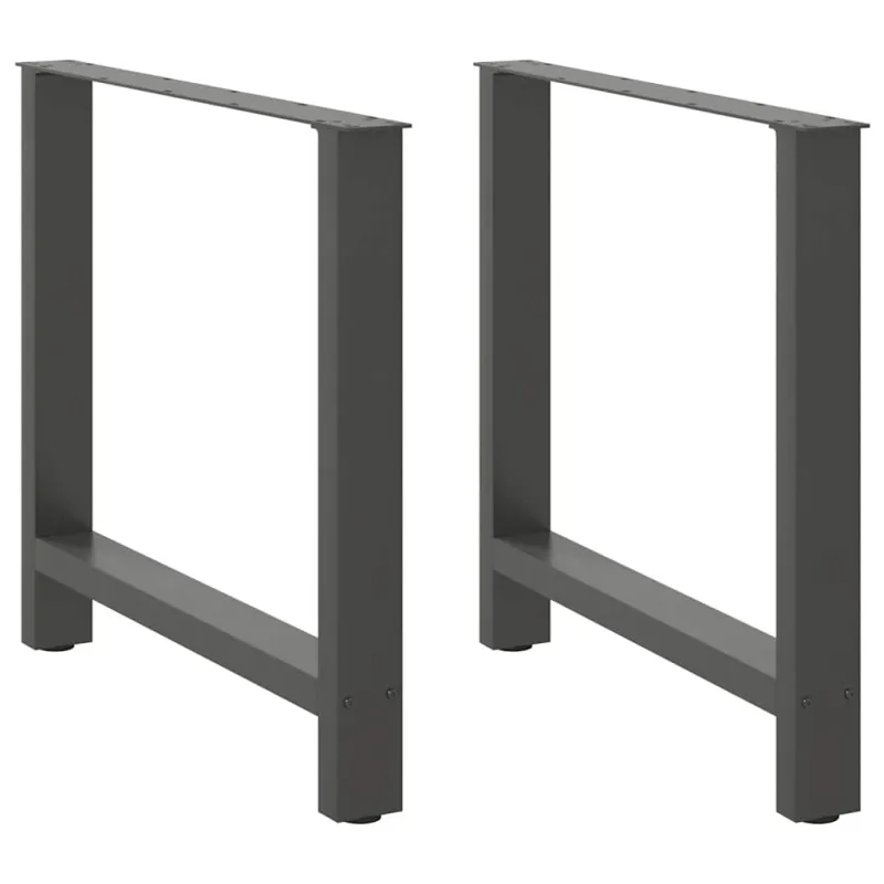 Valgomojo stalo kojos, antracito spalvos, 2 vnt., 80x(72-73) cm, plienas