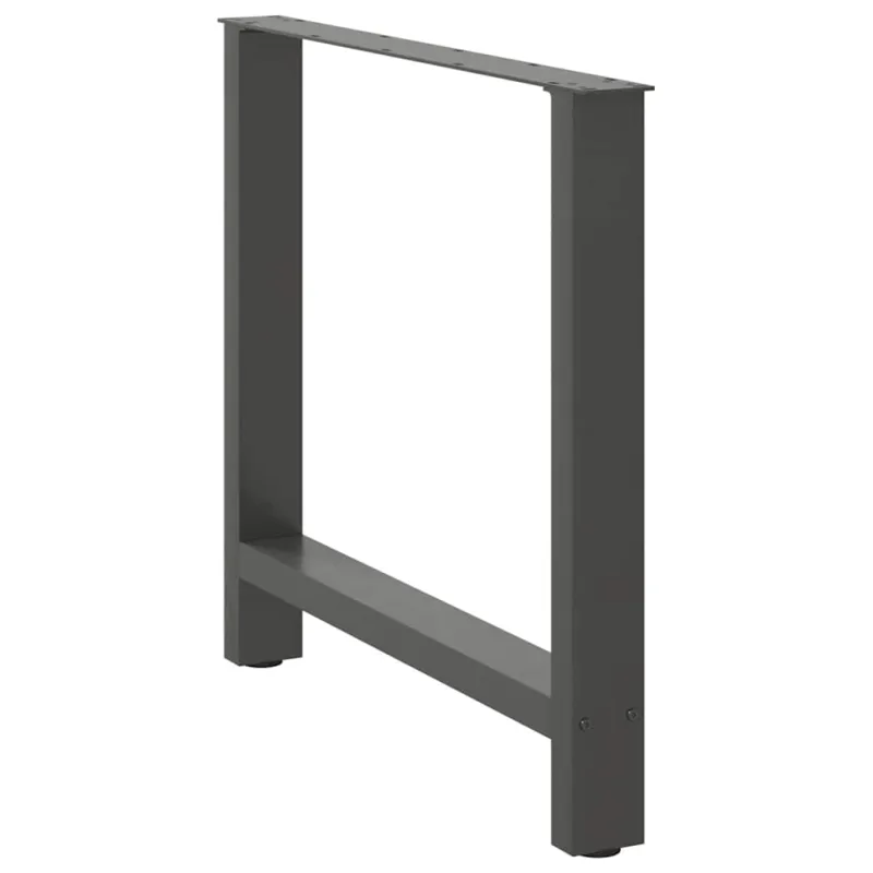 Valgomojo stalo kojos, antracito spalvos, 2 vnt., 80x(72-73) cm, plienas