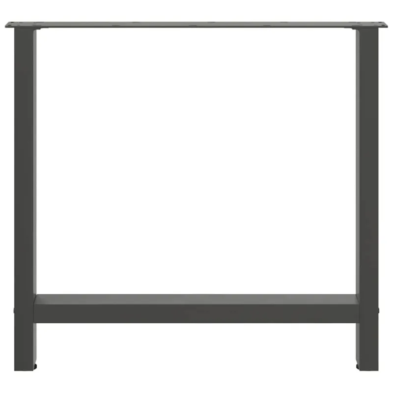 Valgomojo stalo kojos, antracito spalvos, 2 vnt., 80x(72-73) cm, plienas