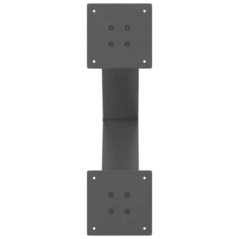 Valgomojo stalo kojos, X formos, 2 vnt., antracito spalvos, 50x(72-73) cm, plienas