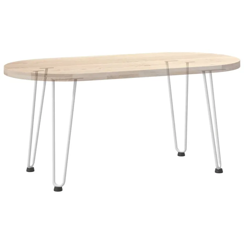 Kavos staliuko kojelės, 4 vnt., baltos, 42 cm, plienas, segtukai