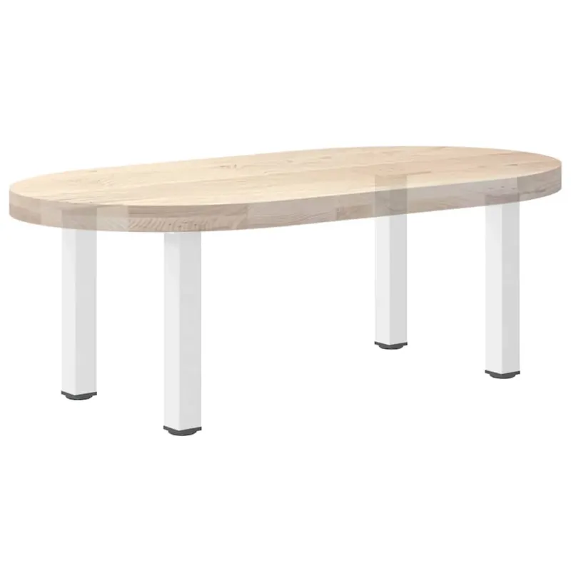 Kavos staliuko kojelės, 4 vnt., baltos, 30-32 cm, plienas