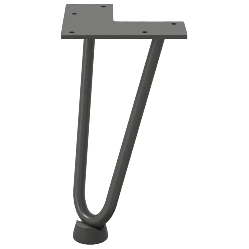 Kavos staliuko kojelės, 4 vnt., antracito spalvos, 20 cm, plienas