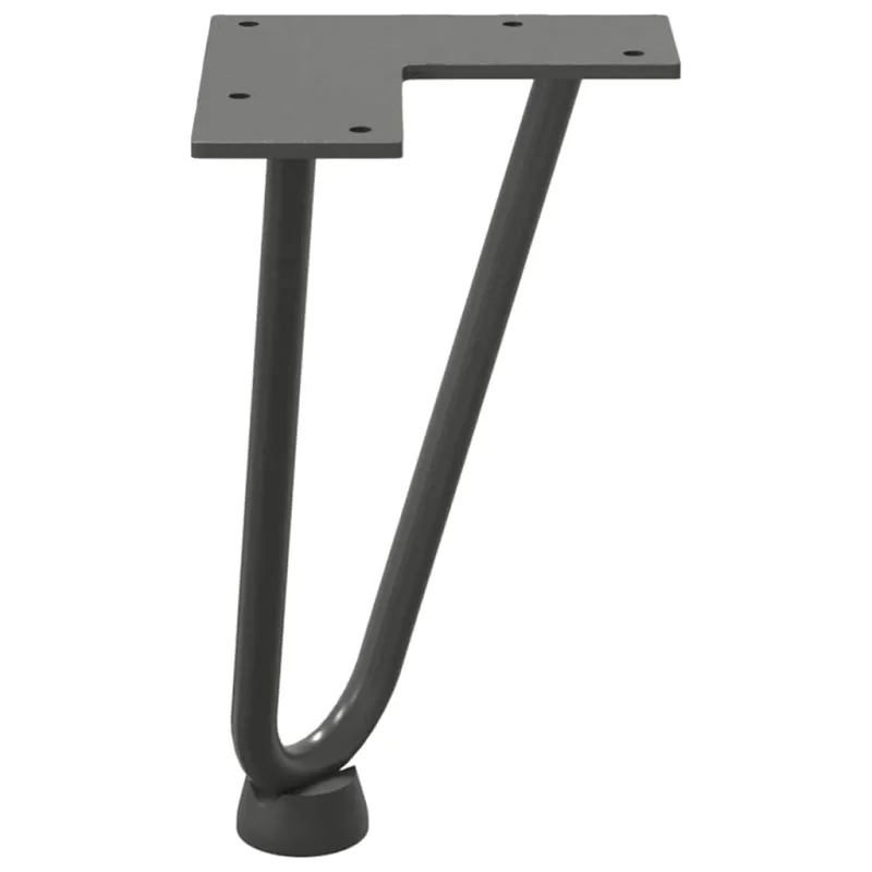 Kavos staliuko kojelės, 4 vnt., antracito spalvos, 20 cm, plienas