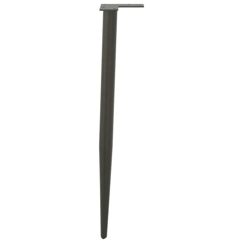 Konsolinio staliuko kojelės, 4 vnt., antracito spalvos, 72-73 cm, plienas, kūginės formos