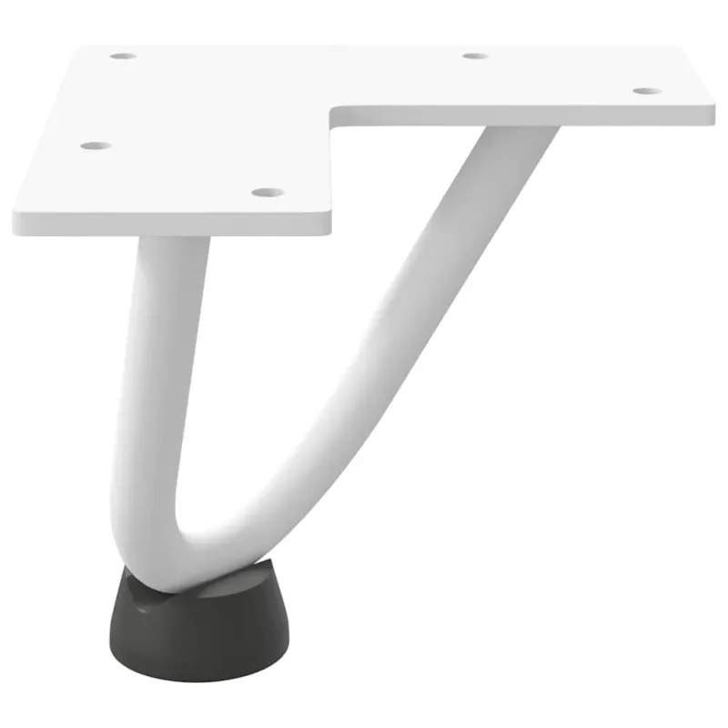 Kavos staliuko kojelės, 4 vnt., baltos, 10 cm, plienas, segtukai