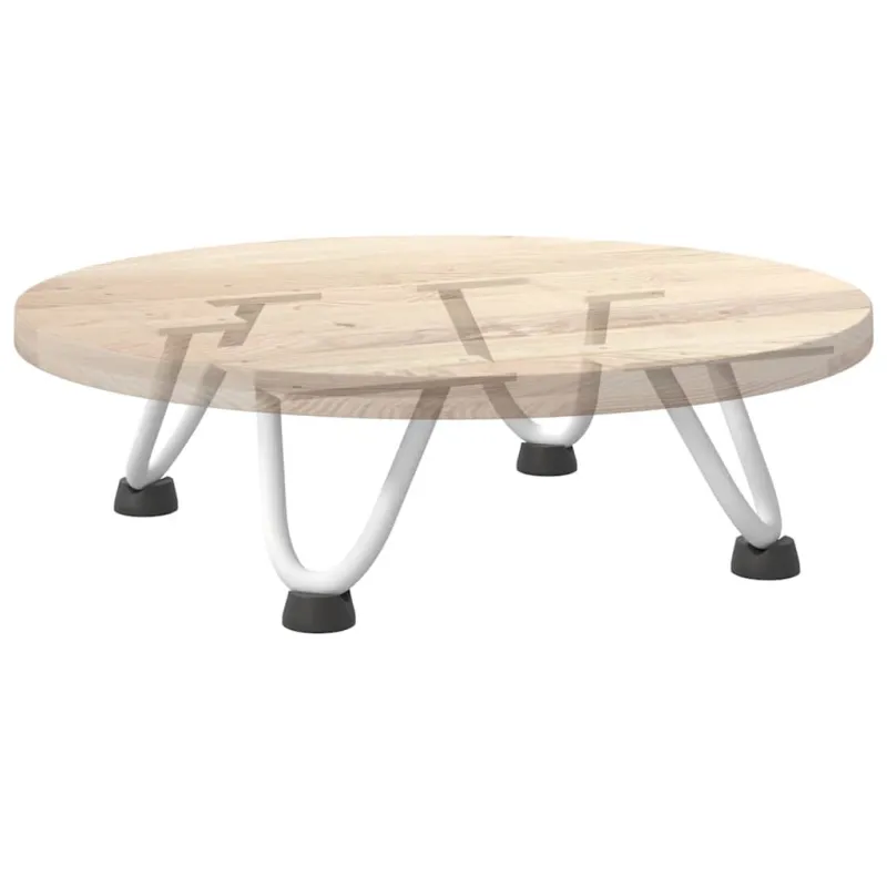 Kavos staliuko kojelės, 4 vnt., baltos, 10 cm, plienas, segtukai