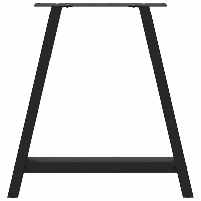 Valgomojo stalo kojelės, A formos, 2 vnt., juodos, 80x(72-73) cm, plienas