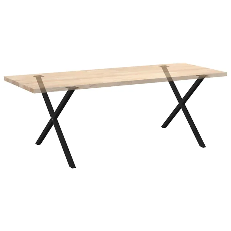 Valgomojo stalo kojos, 2 vnt., juodos, 90x(72-73) cm, plienas, X formos