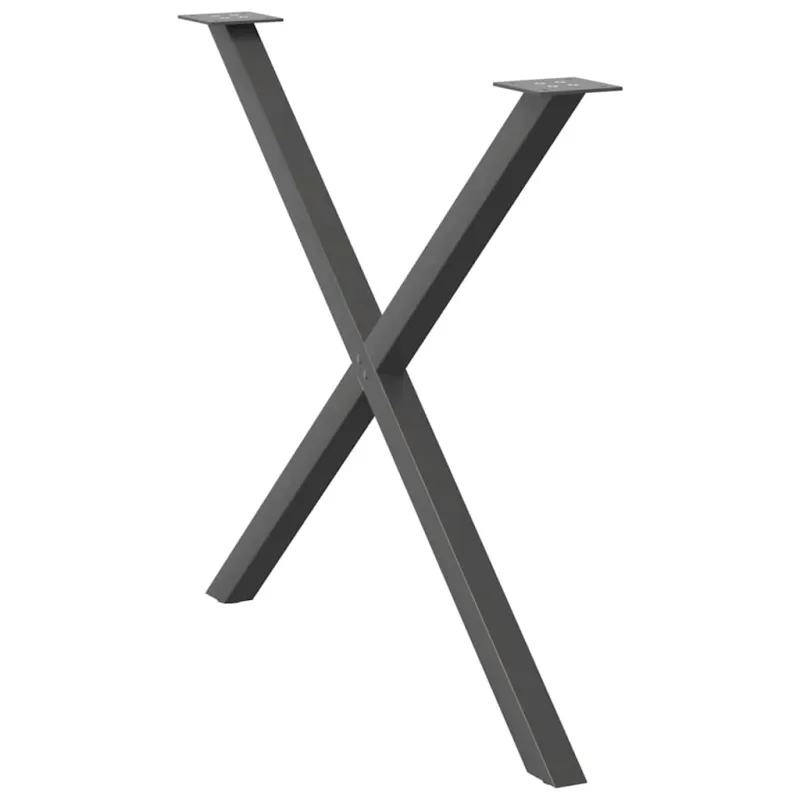 Valgomojo stalo kojos, 2 vnt., antracito spalvos, 90x(72-73) cm, plienas