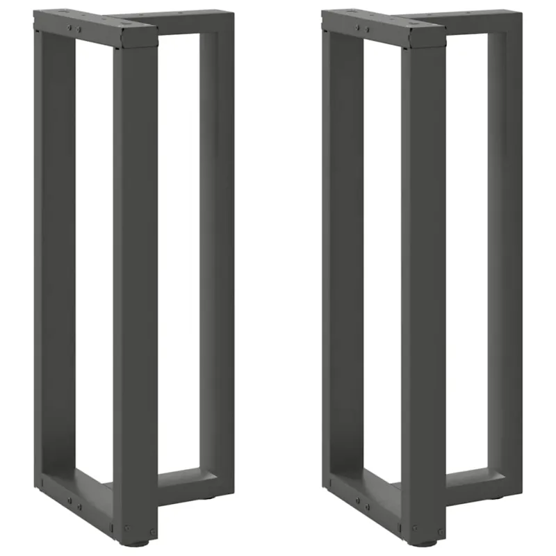 Baro stalo kojos, T formos, 2 vnt., antracito spalvos, 50x35x(100-101) cm, plienas