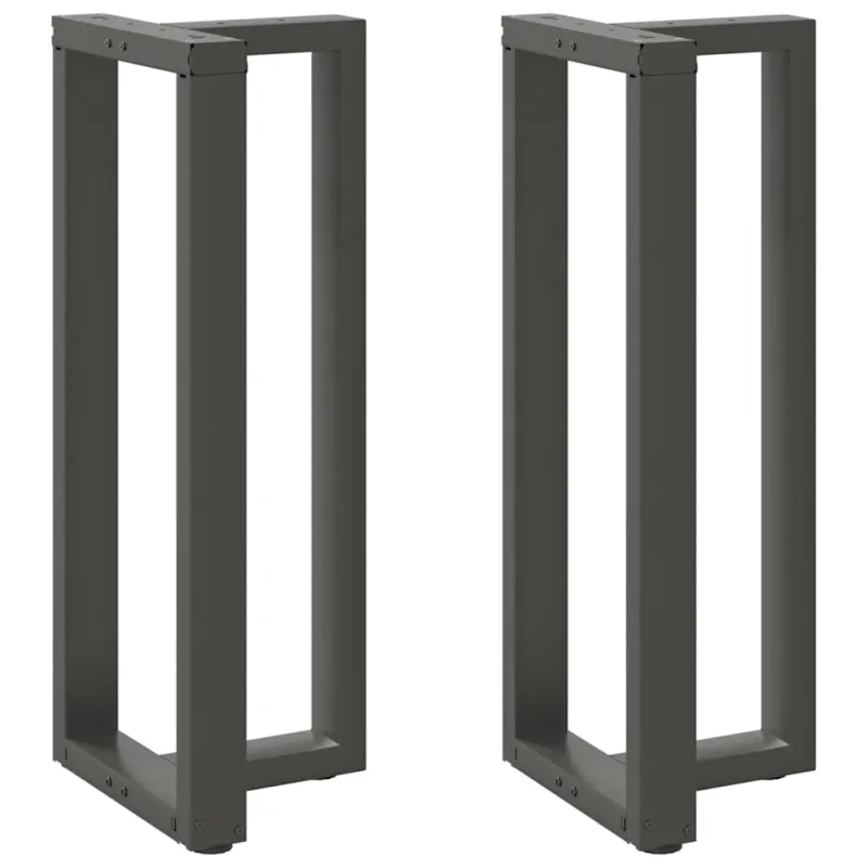 Baro stalo kojos, T formos, 2 vnt., antracito spalvos, 40x35x(100-101) cm, plienas
