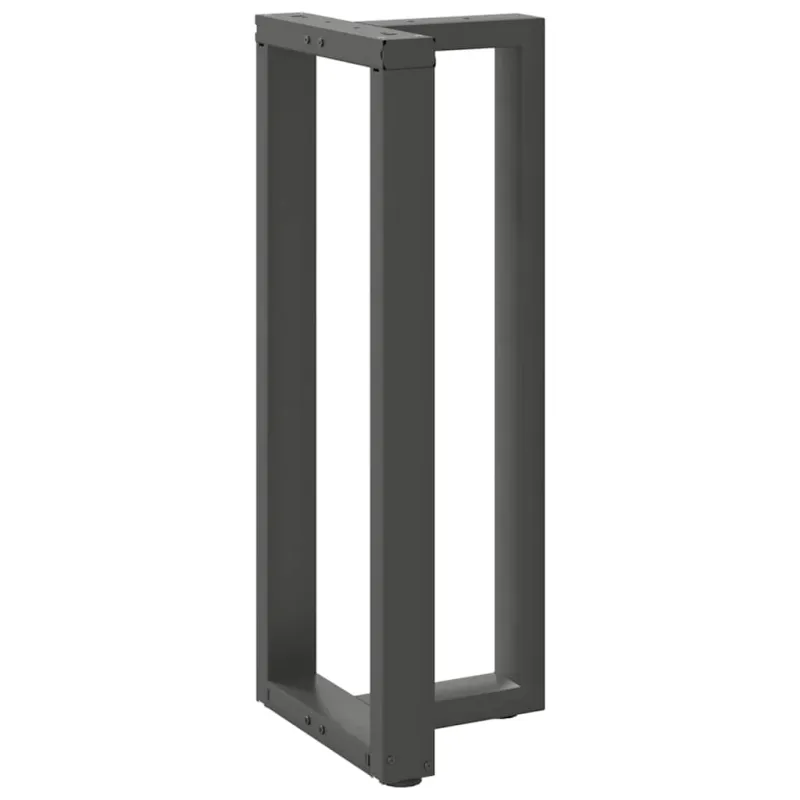 Baro stalo kojos, T formos, 2 vnt., antracito spalvos, 40x35x(100-101) cm, plienas