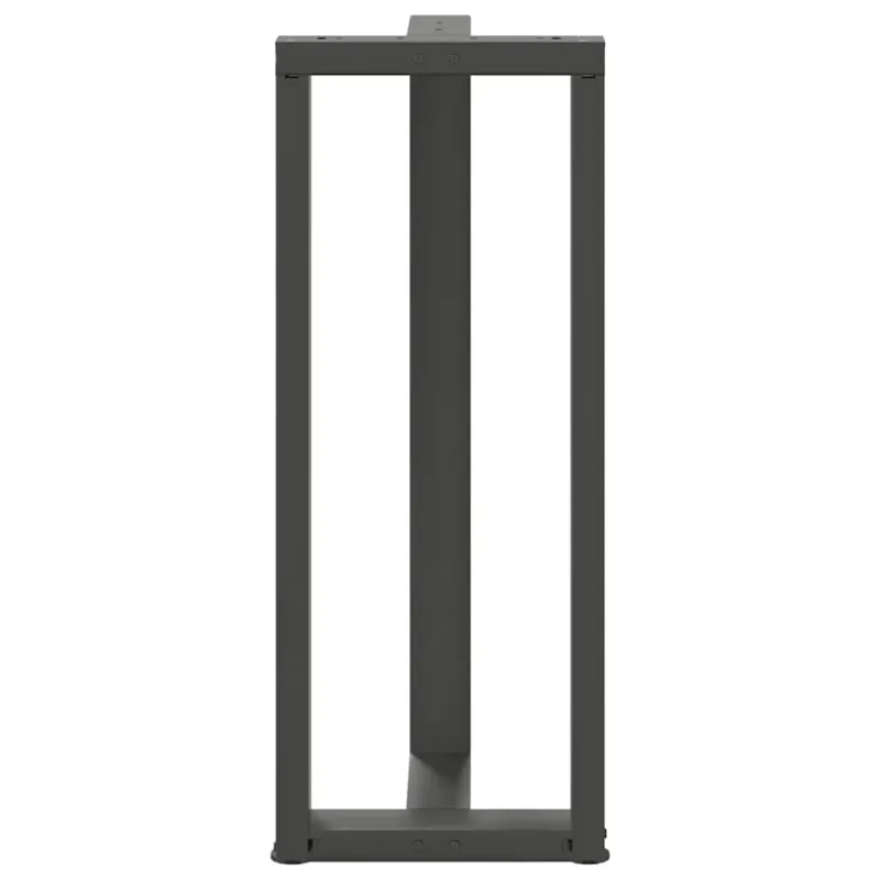Baro stalo kojos, T formos, 2 vnt., antracito spalvos, 40x35x(100-101) cm, plienas
