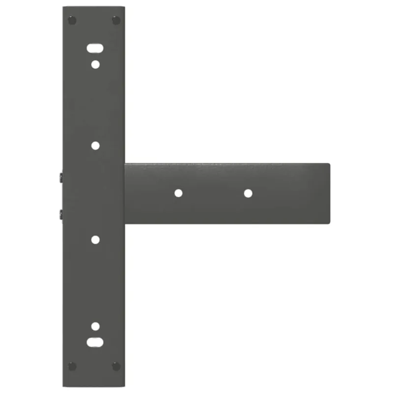 Baro stalo kojos, T formos, 2 vnt., antracito spalvos, 40x35x(100-101) cm, plienas