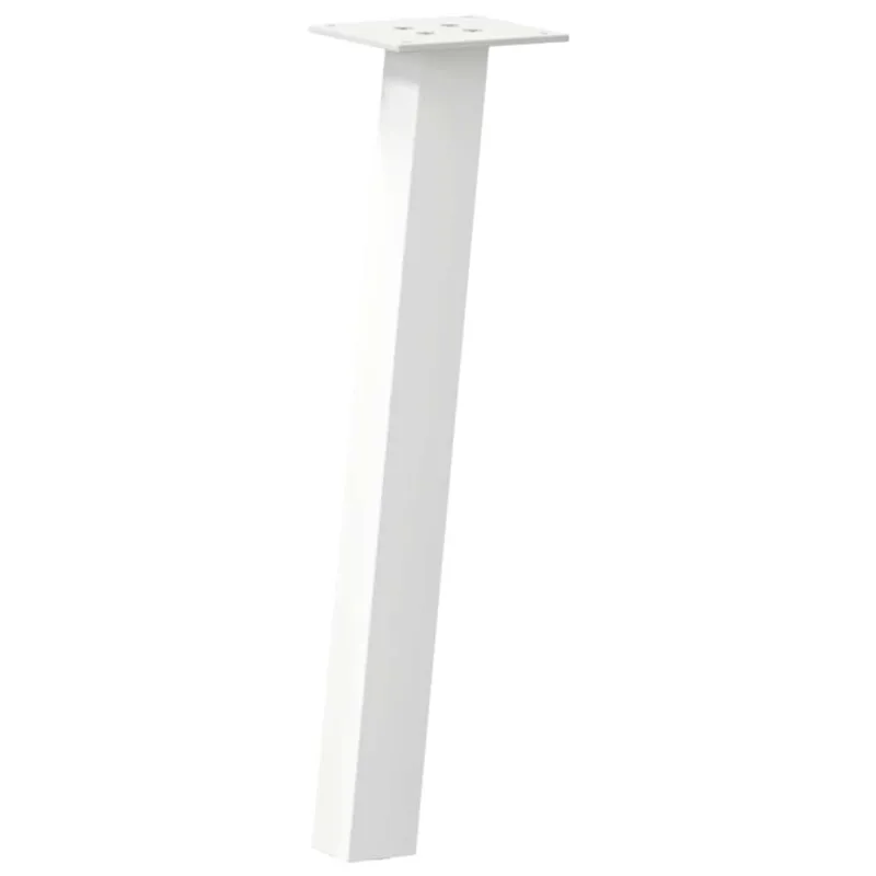 Kavos staliuko kojelės, 4 vnt., baltos, 42 cm, plienas