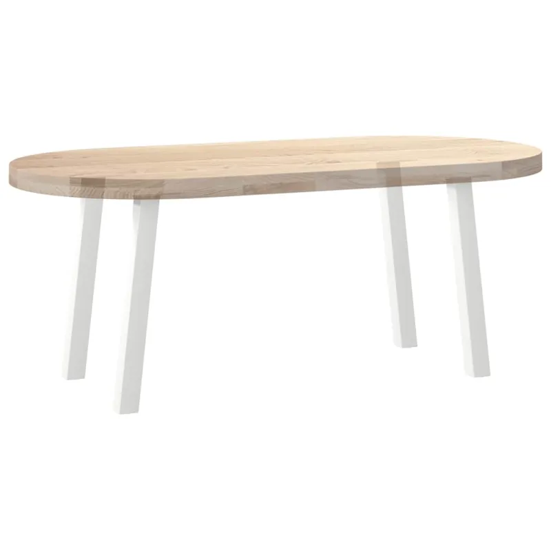 Kavos staliuko kojelės, 4 vnt., baltos, 42 cm, plienas