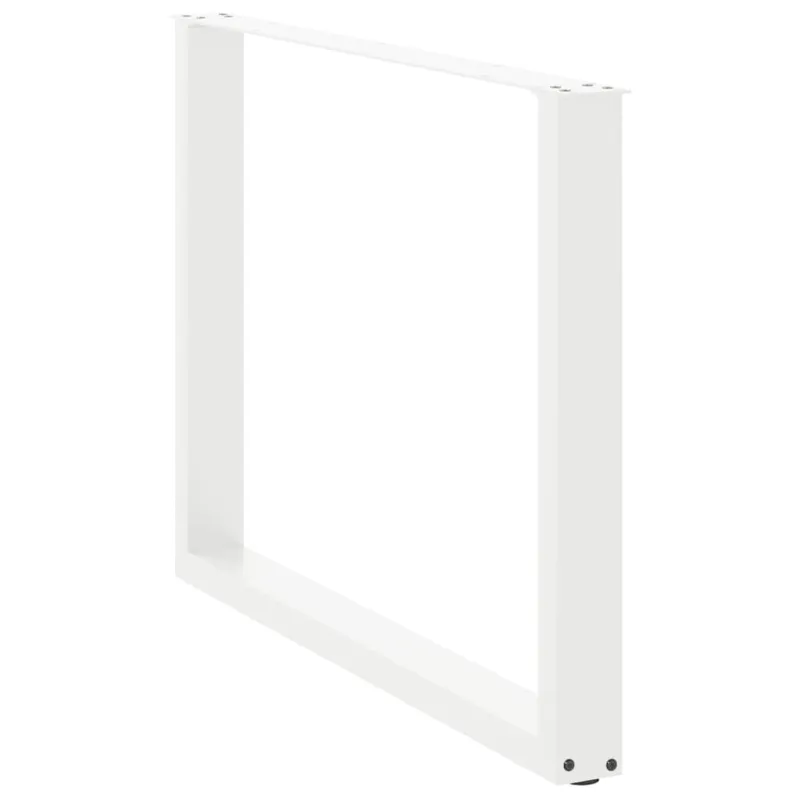 Valgomojo stalo kojelės, 2 vnt., baltos, 100x(72-73) cm, plienas, U formos